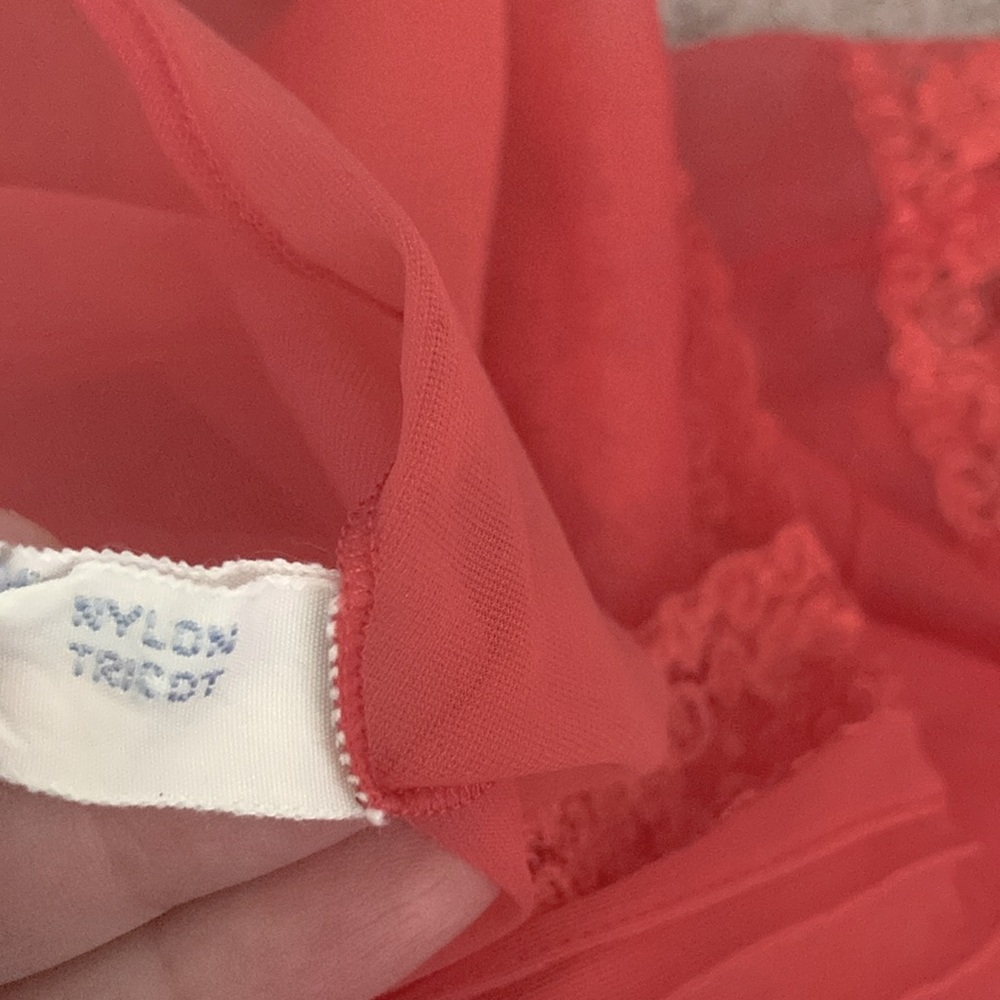 Vanity Fair Coral Lace Trim Chemise Slip - Picture 6 of 7